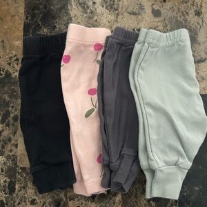 Kids Bottoms Set - Black, Pink, Gray, and Green
